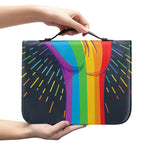 LGBT Pride Rainbow Hand Print Leather Bible Cover