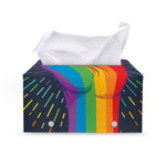 LGBT Pride Rainbow Hand Print Leather Tissue Box Cover