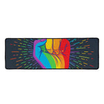 LGBT Pride Rainbow Hand Print Long Kitchen Mat