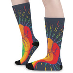 LGBT Pride Rainbow Hand Print Long Socks