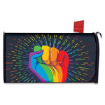 LGBT Pride Rainbow Hand Print Mailbox Cover