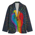 LGBT Pride Rainbow Hand Print Men's Blazer