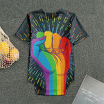 LGBT Pride Rainbow Hand Print Men's Bodysuit