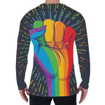 LGBT Pride Rainbow Hand Print Men's Long Sleeve T-Shirt