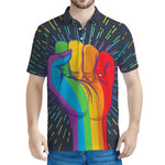 LGBT Pride Rainbow Hand Print Men's Polo Shirt