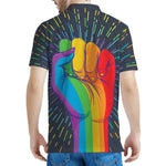 LGBT Pride Rainbow Hand Print Men's Polo Shirt