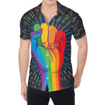 LGBT Pride Rainbow Hand Print Men's Shirt
