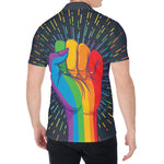 LGBT Pride Rainbow Hand Print Men's Shirt