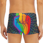 LGBT Pride Rainbow Hand Print Men's Short Boxer Briefs