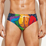 LGBT Pride Rainbow Hand Print Men's Swim Briefs