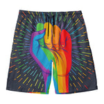 LGBT Pride Rainbow Hand Print Men's Swim Trunks