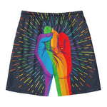 LGBT Pride Rainbow Hand Print Men's Swim Trunks