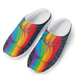 LGBT Pride Rainbow Hand Print Mesh Casual Shoes