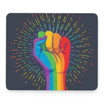 LGBT Pride Rainbow Hand Print Mouse Pad