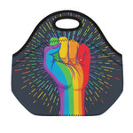 LGBT Pride Rainbow Hand Print Neoprene Lunch Bag