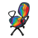 LGBT Pride Rainbow Hand Print Office Chair Cover