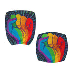 LGBT Pride Rainbow Hand Print Office Chair Cover