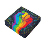 LGBT Pride Rainbow Hand Print Outdoor Seat Cushion Cover