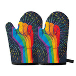 LGBT Pride Rainbow Hand Print Oven Mitts