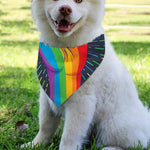 LGBT Pride Rainbow Hand Print Over The Collar Dog Bandana