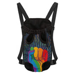LGBT Pride Rainbow Hand Print Pet Carrier Backpack