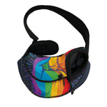 LGBT Pride Rainbow Hand Print Pet Sling Carrier