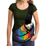 LGBT Pride Rainbow Hand Print Pet Sling Carrier