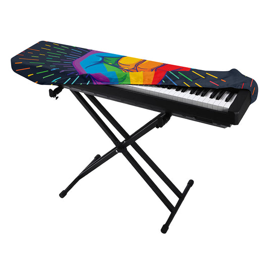 LGBT Pride Rainbow Hand Print Piano Keyboard Cover