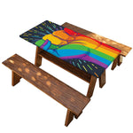 LGBT Pride Rainbow Hand Print Picnic Table Cover