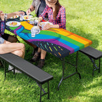 LGBT Pride Rainbow Hand Print Picnic Table Cover