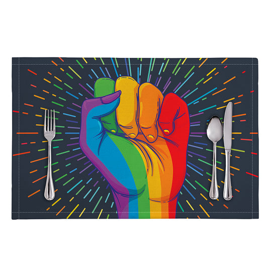 LGBT Pride Rainbow Hand Print Placemat