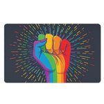 LGBT Pride Rainbow Hand Print Polyester Doormat