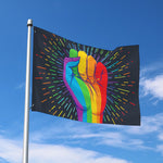 LGBT Pride Rainbow Hand Print Polyester Flag