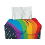 LGBT Pride Rainbow Hand Print Rectangle Tissue Box Cover