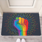 LGBT Pride Rainbow Hand Print Rubber Doormat