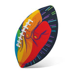 LGBT Pride Rainbow Hand Print Rugby Ball