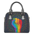 LGBT Pride Rainbow Hand Print Shoulder Handbag