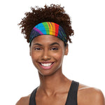 LGBT Pride Rainbow Hand Print Sports Headband