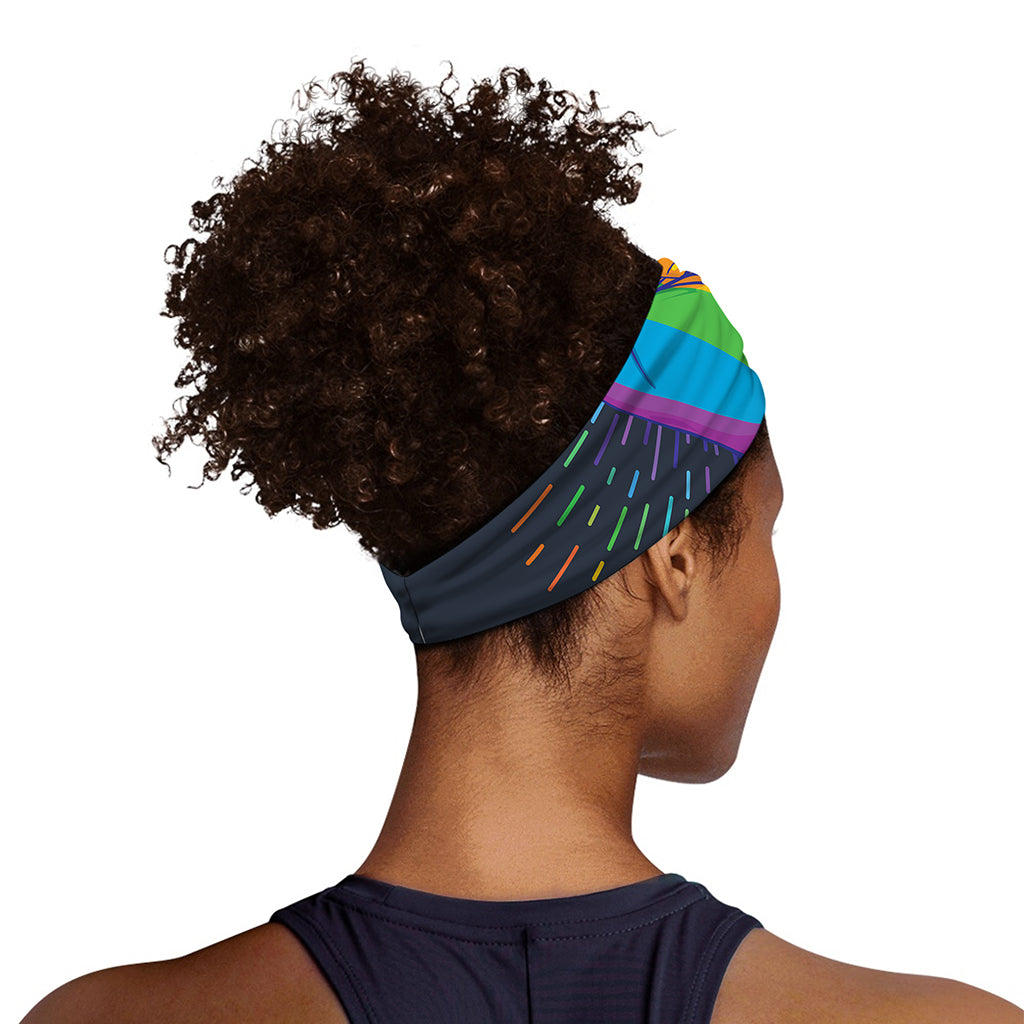 LGBT Pride Rainbow Hand Print Sports Headband