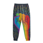 LGBT Pride Rainbow Hand Print Sweatpants