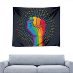 LGBT Pride Rainbow Hand Print Tapestry