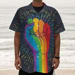 LGBT Pride Rainbow Hand Print Textured Short Sleeve Shirt