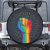 LGBT Pride Rainbow Hand Print Tire Cover