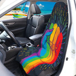 LGBT Pride Rainbow Hand Print Waterproof Car Seat Cover