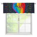LGBT Pride Rainbow Hand Print Window Valance