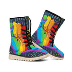 LGBT Pride Rainbow Hand Print Winter Boots