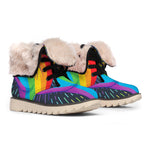 LGBT Pride Rainbow Hand Print Winter Boots