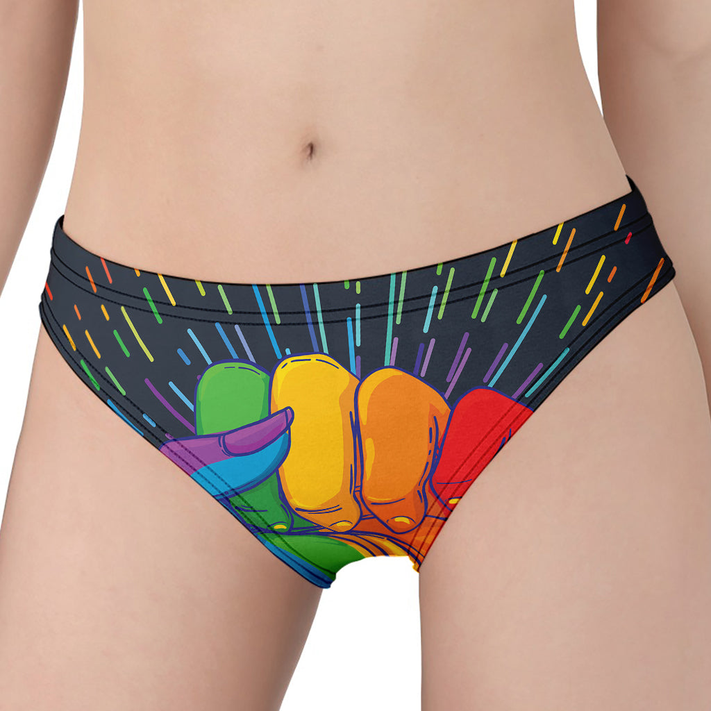 LGBT Pride Rainbow Hand Print Women's Panties