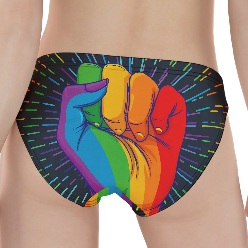 LGBT Pride Rainbow Hand Print Women's Panties