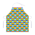 LGBT Pride Rainbow Heart Pattern Print Adjustable Apron